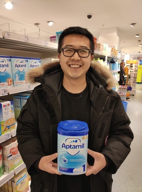 超市采购直播德国爱他美蓝版Pre/1段奶粉800g代购直邮 0-6个月