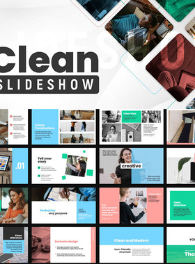 FCPX插件Clean Slideshow清新简洁图文介绍动画模板预设