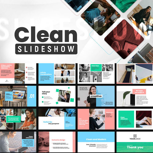 FCPX插件Clean Slideshow清新简洁图文介绍动画模板预设