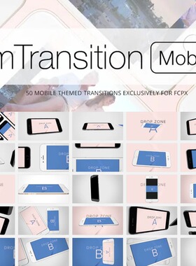 FCPX转场插件mTransition Mobile苹果手机手势切换转场预设50个