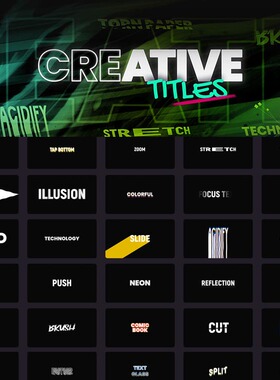 FCPX插件Creative Titles创意大标题字幕动画预设30个