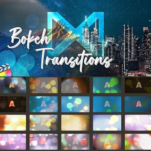 FCPX插件Bokeh Transitions优雅漂亮唯美粒子光斑转场预设40个