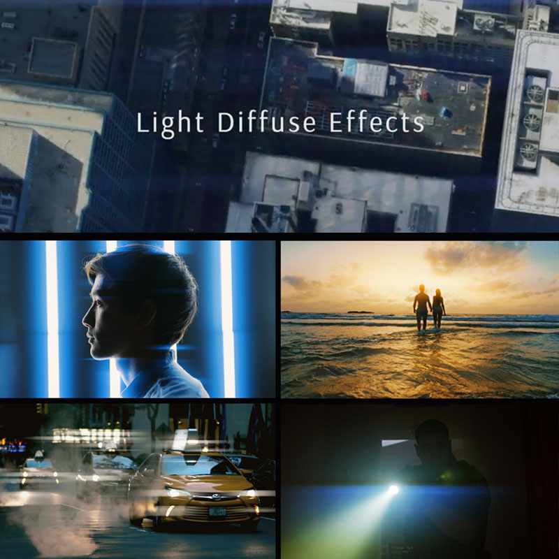 FCPX插件mLight Diffuse画面灯光光效叠加漫射扩散效果预设带教程