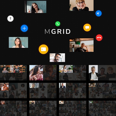 FCPX插件mGrid视频画面网格排版通话小元素动画预设37个
