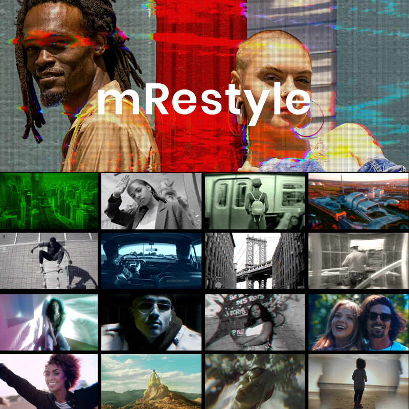 FCPX插件mRestyle复古梦幻故障混合视觉特效动画预设50个