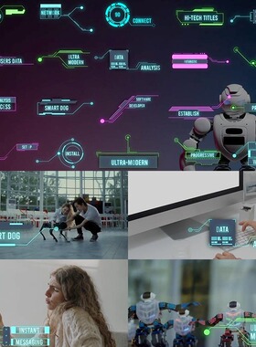 FCPX插件Tech HUD Titles科技感信息化动态元素字幕标题动画20个