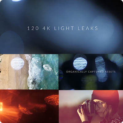 视频素材：唯美漂亮小清新镜头炫光大光斑4K高清素材120个