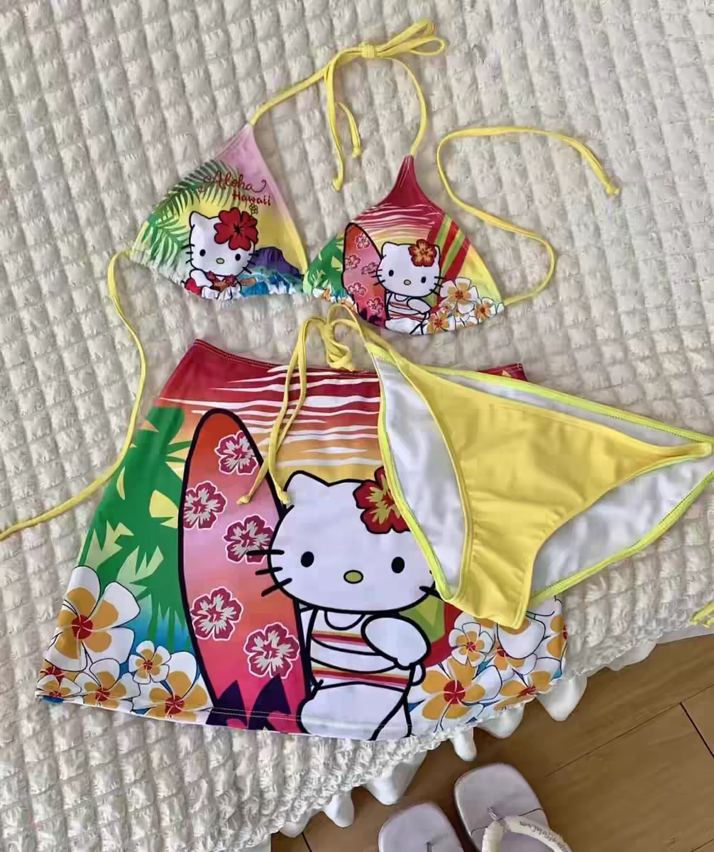 女生辣妹分体泳衣女2023新款比基尼