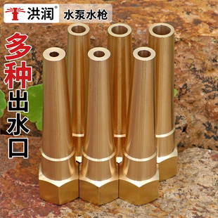 洪润全铜水枪喷头高压水泵洗车养殖场猪圈工业矿场冲洗直喷水柱