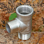 专业冷热水油气管道分水三通 304不锈钢四分内外丝分流接头 包邮