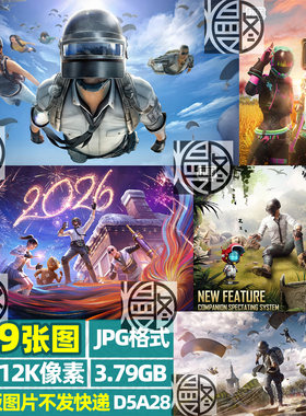 绝地求生PUBG吃鸡4K8K12K超高清手机电脑图片壁纸海报JPG素材