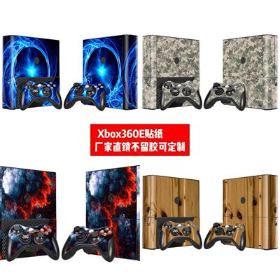 微软XBOX360 E版贴纸XBOX360 E版贴膜360E版机身贴星空木纹可定制