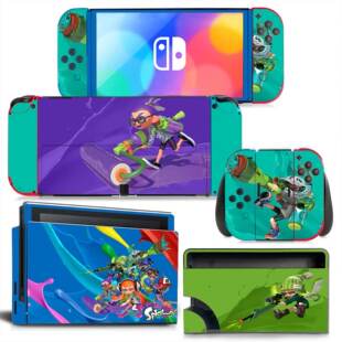 Switcholed贴纸Switch oled喷射战士全身贴纸 oled痛贴Switch