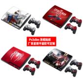索尼PS3slim薄机贴膜ps3 3000贴纸蜘蛛侠钢铁侠贴纸定制 slim2000