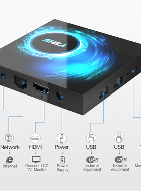 T95 Allwinner全志H616 4K双频wifi蓝牙 Android 10 set top box