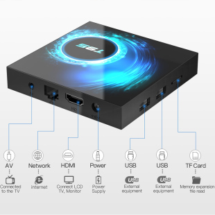 T95 Allwinner全志H616 4K双频wifi蓝牙 Android 10 set top box