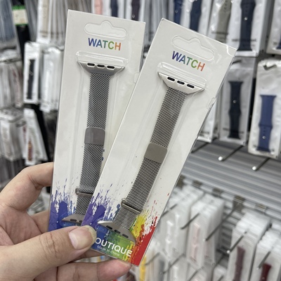 适用苹果iwatchS10米兰尼斯HK10ProMax华强北s9磁吸S10Mini手表带