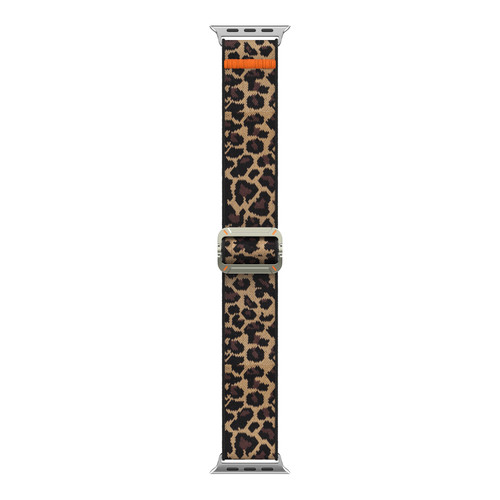 适用AppleWatch秋冬豹纹机械滑扣ultra回环表带苹果iwatchS10/987