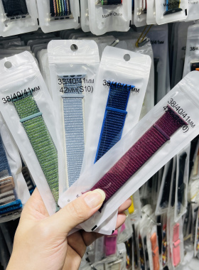 适用华强北手表iwatchs10/9/8表带乔帮主HK10pro回环尼龙se魔术贴