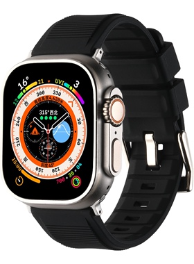 适用苹果WATCHULTRAS10华强北s10ProMax运动硅胶S9手表带HK10通用