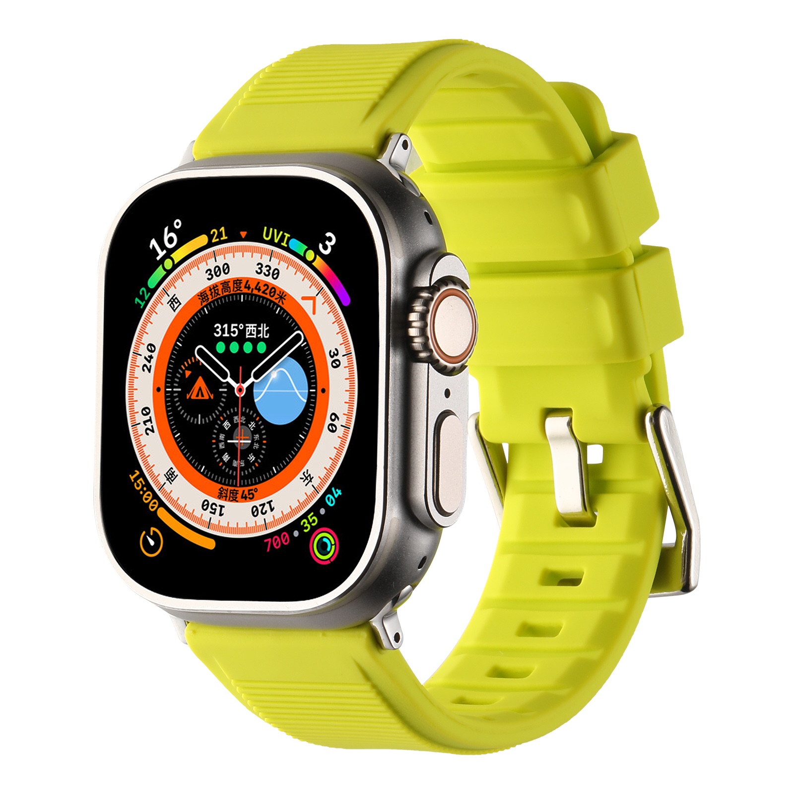 适用S10苹果S9 Ultra新款华强北s8s9运动硅胶手表带iwatch7/s6se