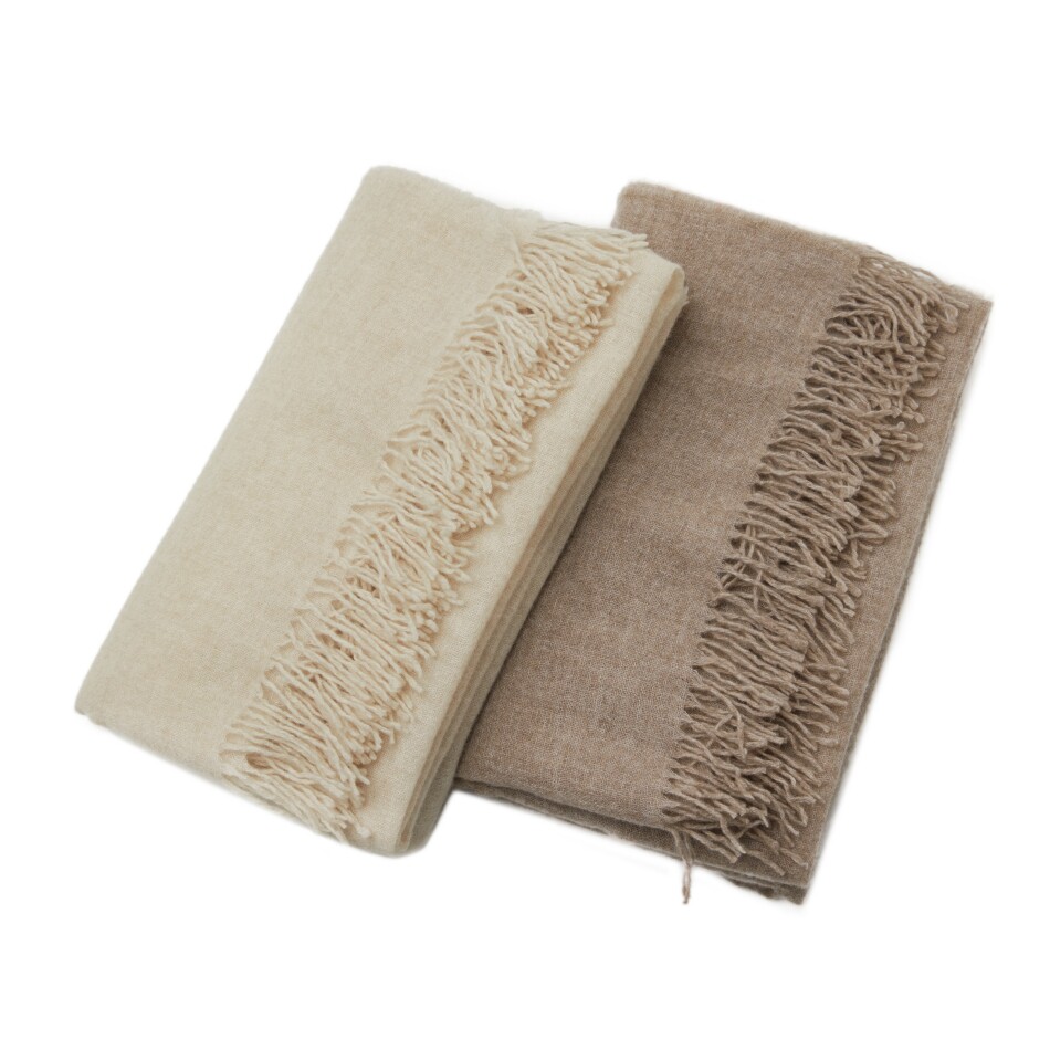 新品欧美设计师秋冬季纯羊绒围巾女流苏长款保暖外搭休闲披肩两用