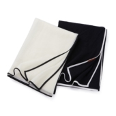 小香风轻奢200支超细羊绒戒指绒围巾女秋冬斜纹保暖百搭包边披肩