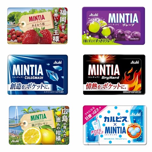 日本进口Asahi朝日无糖低卡MINTIA清爽清凉清新口气接吻糖果零食