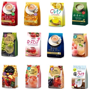 日本进口日东奶茶粉红茶小冲泡饮品袋装速溶港式热饮白桃抹茶味