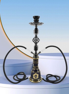 家用阿拉伯装饰中号双管水烟壶shisha/hookah全套餐酒吧KTV大烟雾
