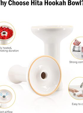 跨境货源阿拉伯水烟配件长柄烟锅陶瓷头碳碗烟膏烟碗Ceramic bowl