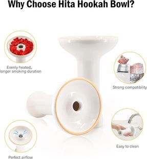 跨境货源阿拉伯水烟配件长柄烟锅陶瓷头碳碗烟膏烟碗Ceramic bowl