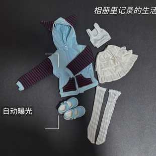 bjd6分4分娃衣套装外套背心蛋糕裙六分四分上衣裙子袜子4/1 6/1