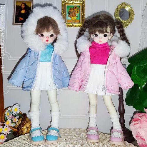 bjd6分棉衣棉服上衣外套30cm娃娃衣服公主换装配件清仓包邮