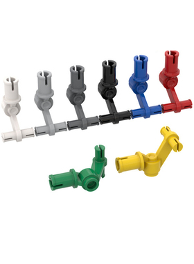 国产积木 61483 小颗粒摩托车转向轮轴飞机起落架转向架MOC零配件