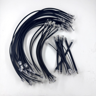 EV3 6芯 右扣位 RJ11 RJ25水晶头马达数据线makeblock 6P6C中扣位