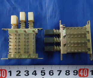 波段琴键健开关 三位按键开关 单选互锁 长49mm 高36mm(不含按键)