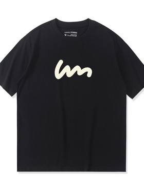 Luxurious余文乐同款潮牌夏季短袖t恤男纯棉宽松体恤情侣装打底衫