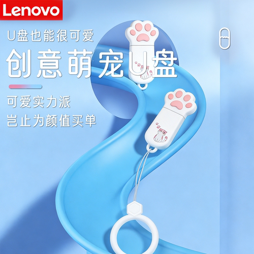Lenovo联想猫爪U盘正品高速可爱