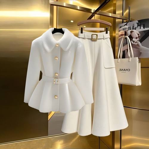 秋冬季小香风感气质套装女神范显瘦百搭外套时尚半身裙子