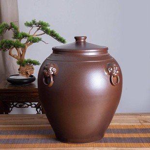 景德镇陶瓷米缸带盖30斤50斤油缸水缸泡酒坛家用仿古密封酿酒罐子