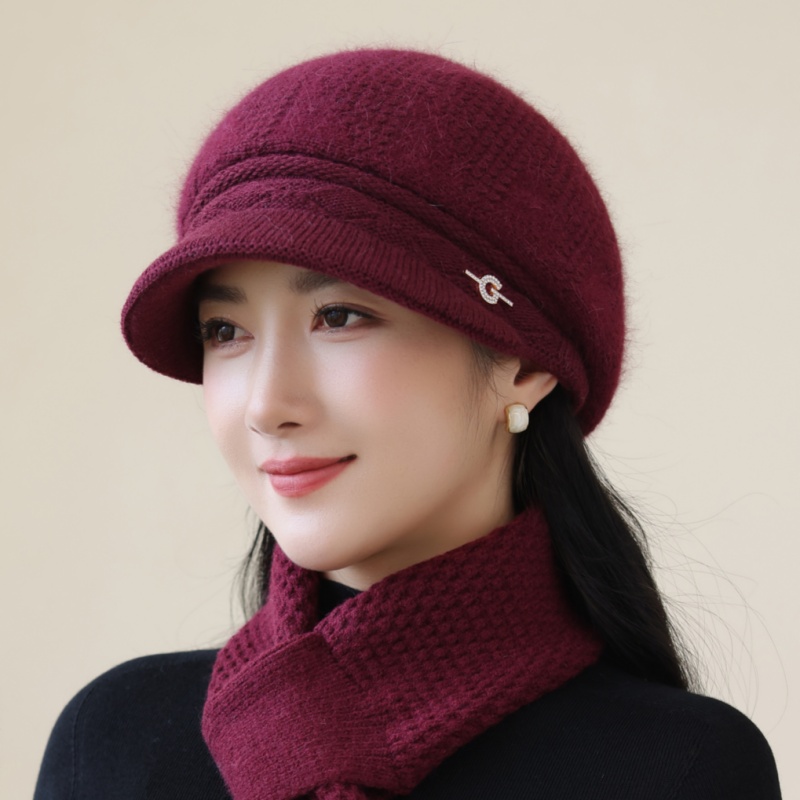 韩版时尚中老年人针织毛线帽