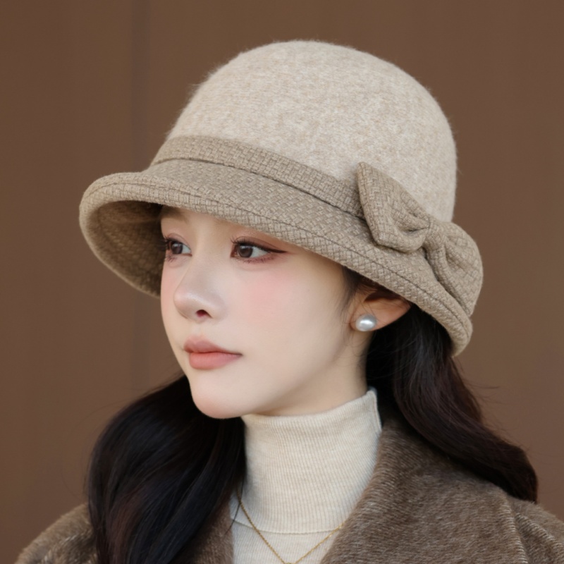 时尚洋气羊毛针织盆帽