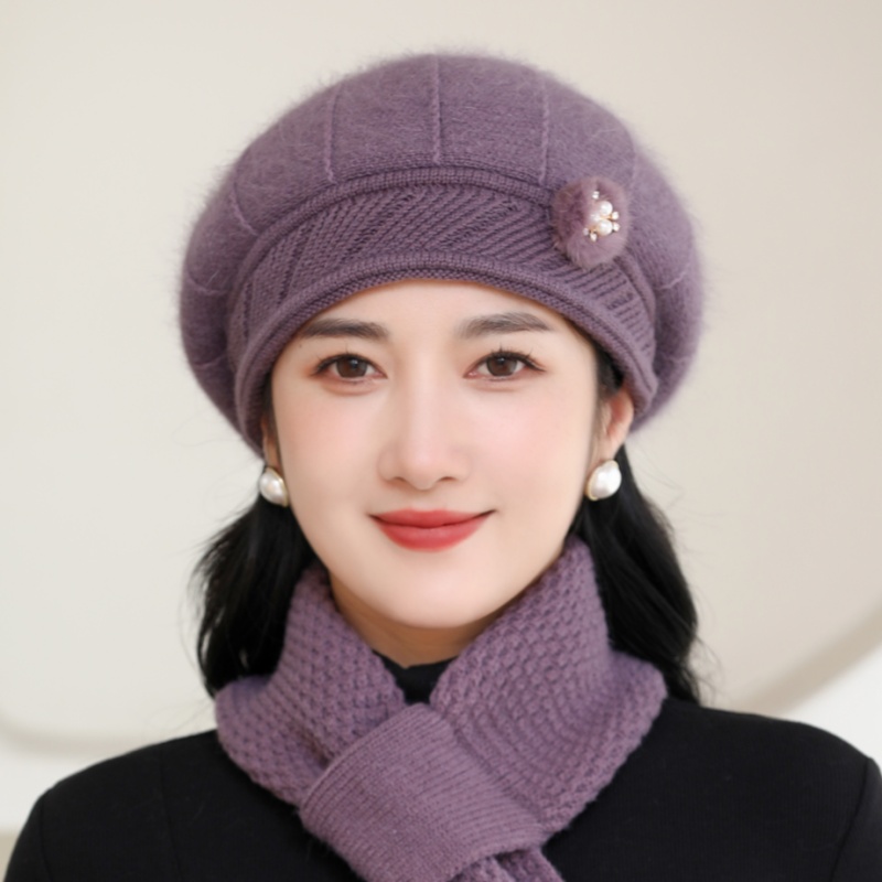 妈妈帽子女秋冬季贝雷帽