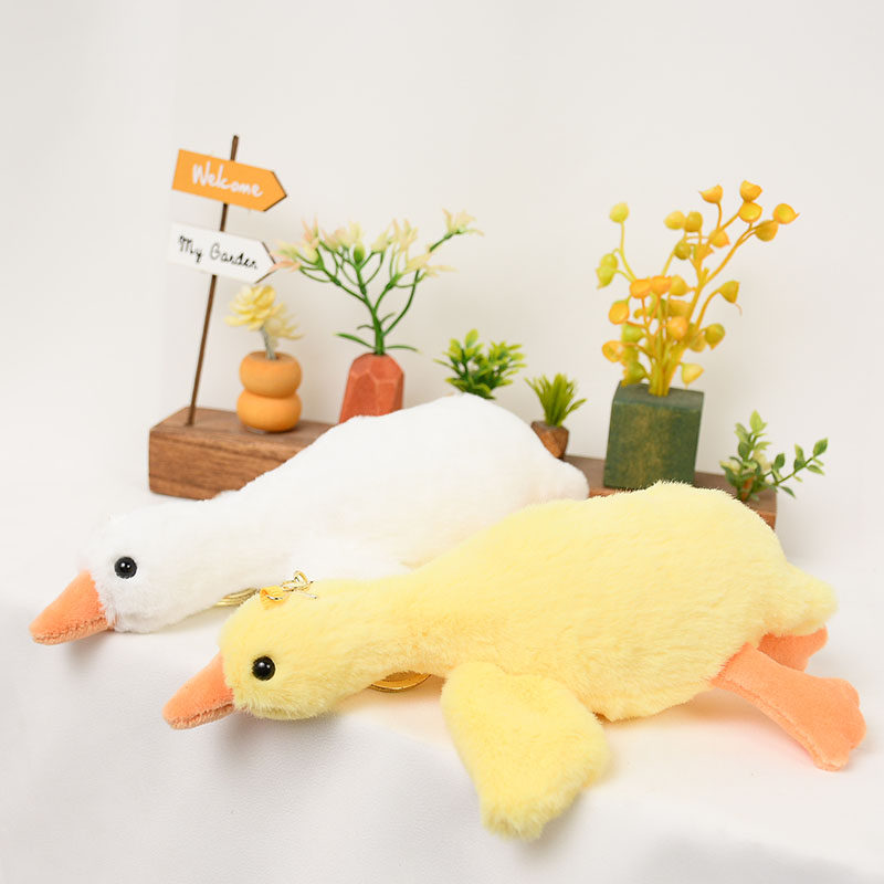 精品卡通慵懒大白鹅挂件