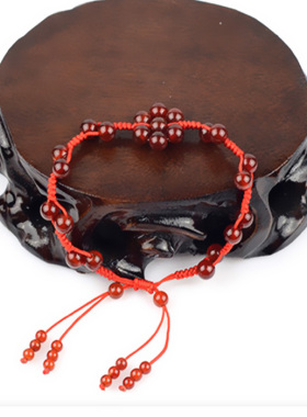 天然红玛瑙手链红手绳