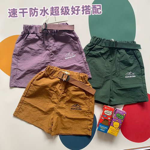 儿童速干短裤夏季中大童童装夏装男童裤子山系户外100-170码段