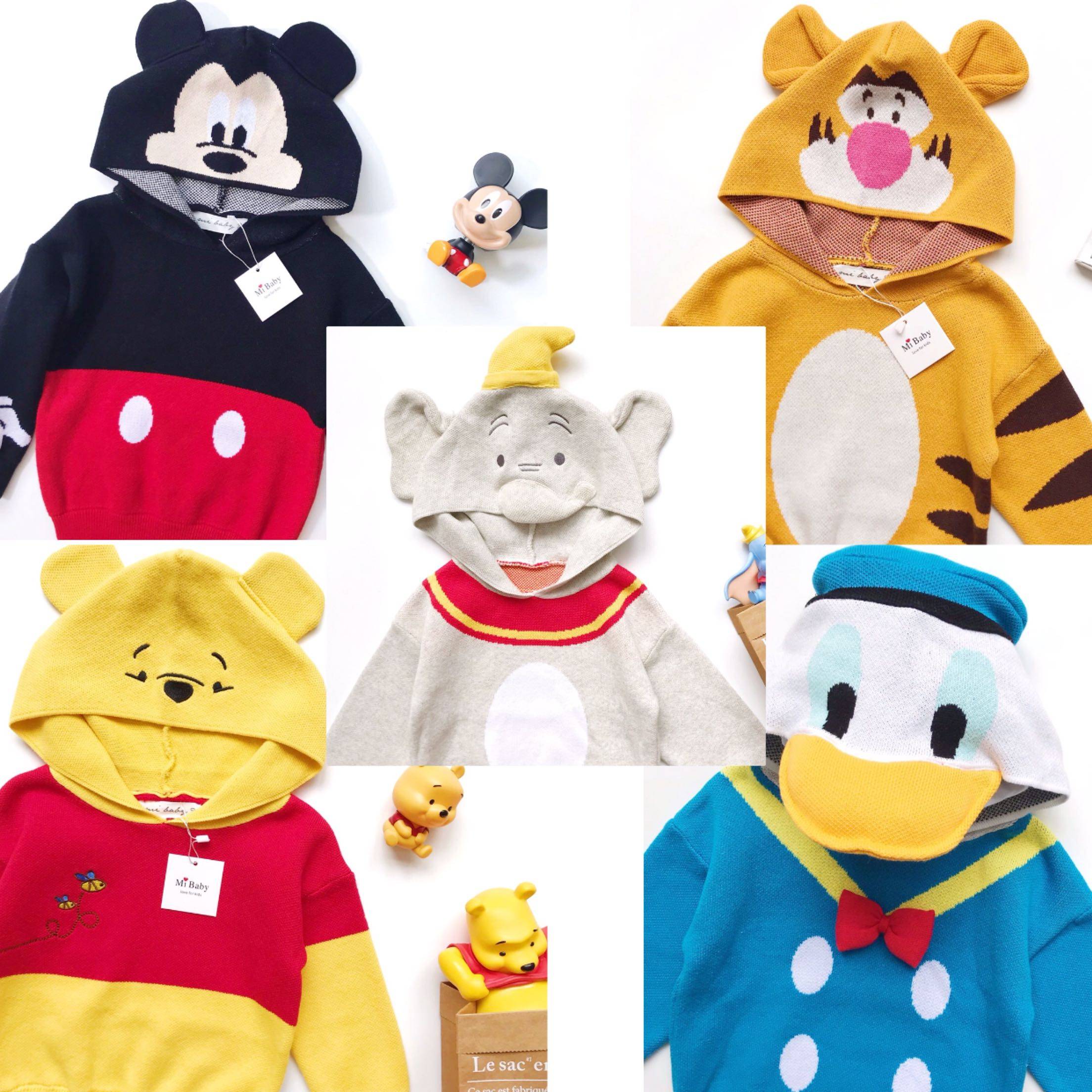 超高颜值 棉线不起球儿童毛衣 5个火热卡通人物立体帽子毛衣