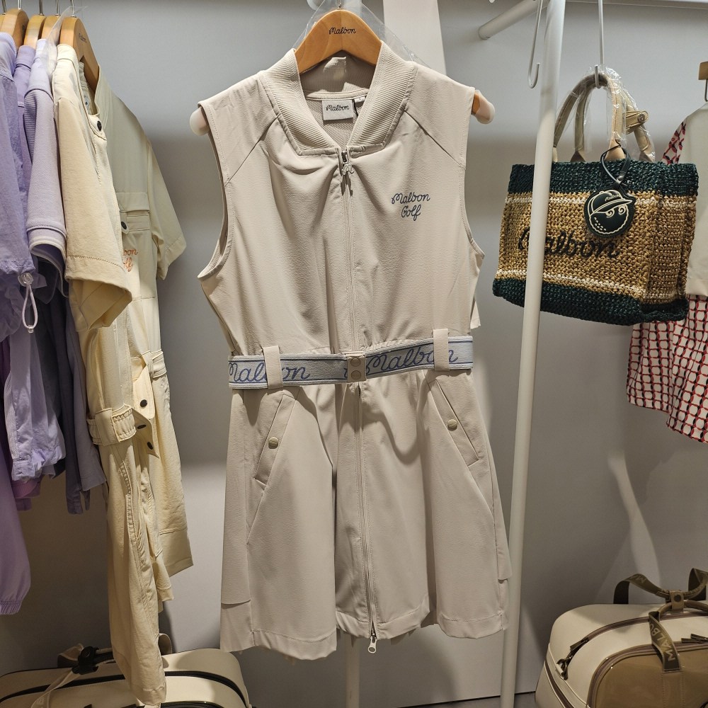 不退不换 MALBON 韩国代购 2024夏 休闲连衣裙 M4122POP01 4F26