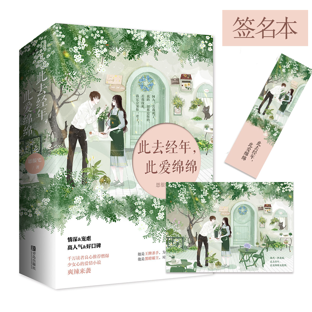 此去经年此爱绵绵  恩很宅著青春小说悦读纪甜虐爽辣赠明信片书签
